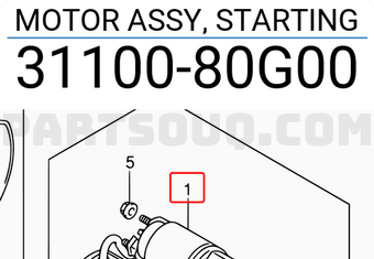 Suzuki 3110080G00 MOTOR ASSY, STARTING