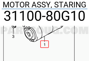 Suzuki 3110080G10 MOTOR ASSY, STARING