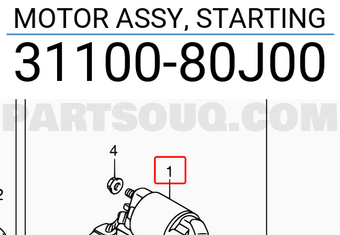 Suzuki 3110080J00 MOTOR ASSY, STARTING