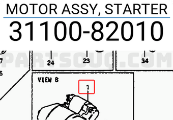 Suzuki 3110082010 MOTOR ASSY, STARTER
