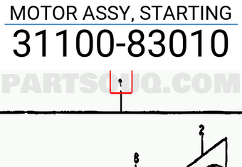 Suzuki 3110083010 MOTOR ASSY, STARTING