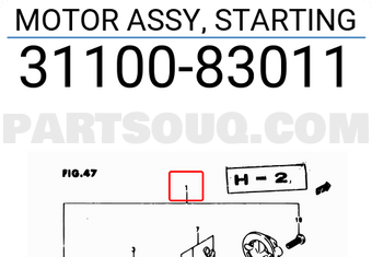 Suzuki 3110083011 MOTOR ASSY, STARTING