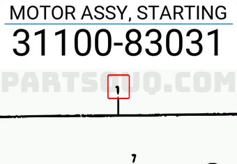 Suzuki 3110083031 MOTOR ASSY, STARTING