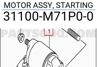Suzuki 31100M71P00 MOTOR ASSY, STARTING