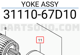 Suzuki 3111067D10 YOKE ASSY