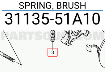 Suzuki 3113551A10 SPRING, BRUSH