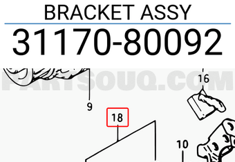 Suzuki 3117080092 BRACKET ASSY