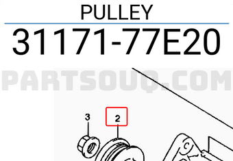 Suzuki 3117177E20 PULLEY
