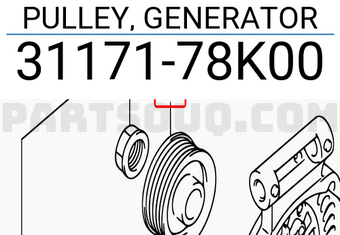 Suzuki 3117178K00 PULLEY, GENERATOR