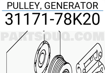 Suzuki 3117178K20 PULLEY, GENERATOR