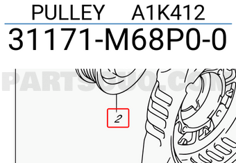 Suzuki 31171M68P00 PULLEY A1K412