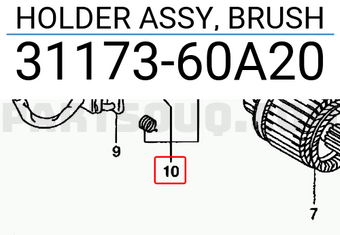 Suzuki 3117360A20 HOLDER ASSY, BRUSH