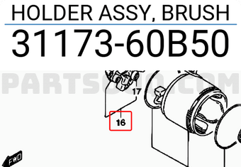 Suzuki 3117360B50 HOLDER ASSY, BRUSH