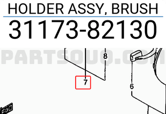 Suzuki 3117382130 HOLDER ASSY, BRUSH