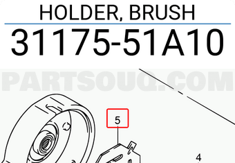 Suzuki 3117551A10 HOLDER, BRUSH