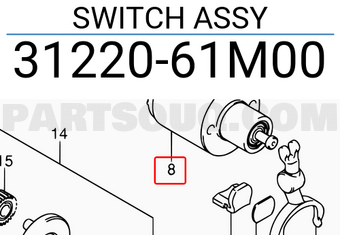 Suzuki 3122061M00 SWITCH ASSY
