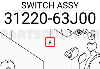 Suzuki 3122063J00 SWITCH ASSY