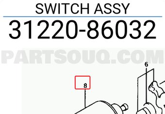Suzuki 3122086032 SWITCH ASSY