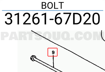 Suzuki 3126167D20 BOLT