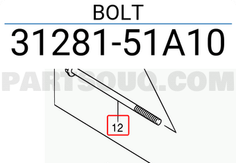 Suzuki 3128151A10 BOLT