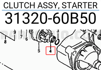 Suzuki 3132060B50 CLUTCH ASSY, STARTER