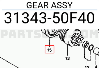 Suzuki 3134350F40 GEAR ASSY