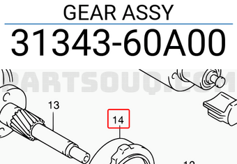 Suzuki 3134360A00 GEAR ASSY