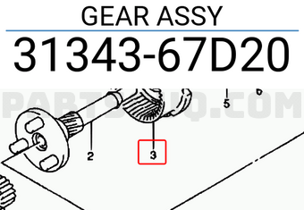 Suzuki 3134367D20 GEAR ASSY