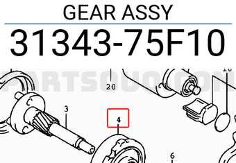 Suzuki 3134375F10 GEAR ASSY