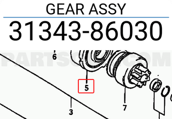Suzuki 3134386030 GEAR ASSY
