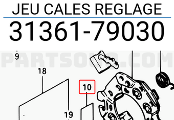 Suzuki 3136179030 JEU CALES REGLAGE