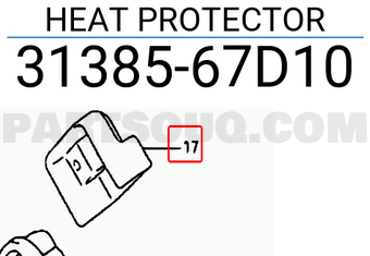 Suzuki 3138567D10 HEAT PROTECTOR