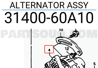 Suzuki 3140060A10 ALTERNATOR ASSY