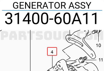 Suzuki 3140060A11 GENERATOR ASSY
