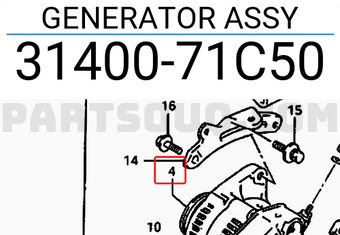 Suzuki 3140071C50 GENERATOR ASSY