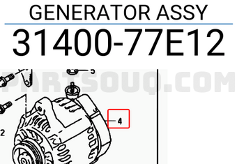 Suzuki 3140077E12 GENERATOR ASSY