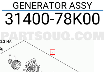 Suzuki 3140078K00 GENERATOR ASSY
