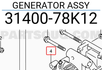 Suzuki 3140078K12 GENERATOR ASSY