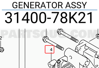 Suzuki 3140078K21 GENERATOR ASSY