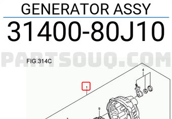 Suzuki 3140080J10 GENERATOR ASSY