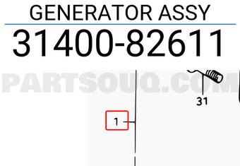 Suzuki 3140082611 GENERATOR ASSY