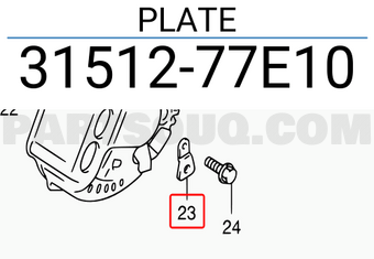 Suzuki 3151277E10 PLATE