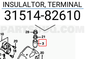 Suzuki 3151482610 INSULALTOR, TERMINAL
