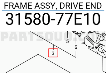 Suzuki 3158077E10 FRAME ASSY, DRIVE END