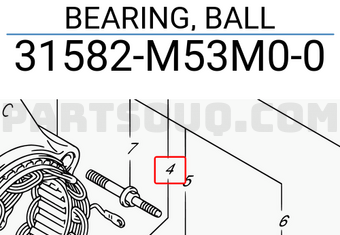 Suzuki 31582M53M00 BEARING, BALL