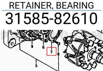 Suzuki 3158582610 RETAINER, BEARING