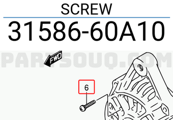 Suzuki 3158660A10 SCREW