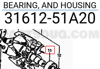 Suzuki 3161251A20 BEARING, AND HOUSING