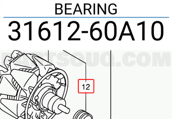 Suzuki 3161260A10 BEARING