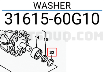 Suzuki 3161560G10 WASHER